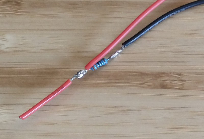 A pigtail cable for connecting a button to a Teensy pin